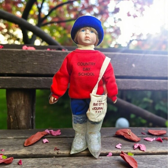 Marie Osmond “Chris” Paperboy Doll 1991 COA #293/2500 Box Stand Bracelet - Picture 1 of 12